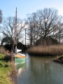 The boat is moored at the north-western edge of Hickling Broad. Boat houses can be seen in the background

Picture kindly supplied by Evelyn Simak